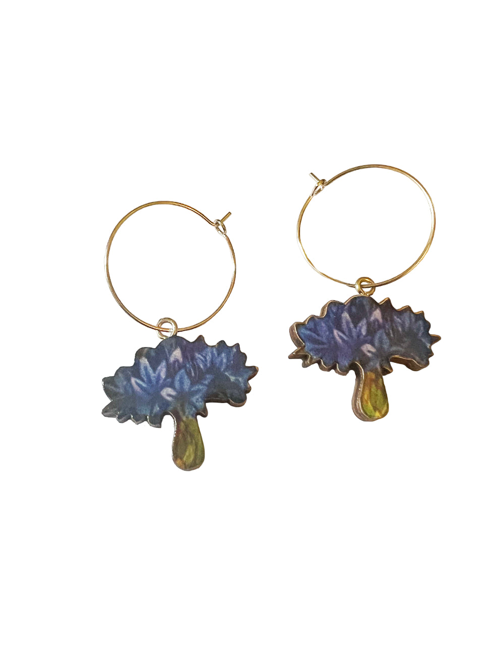 Cornflower earrings OR necklace