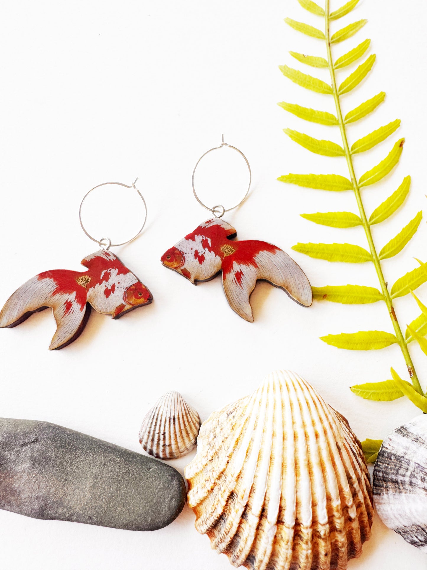Koi goldfish earrings