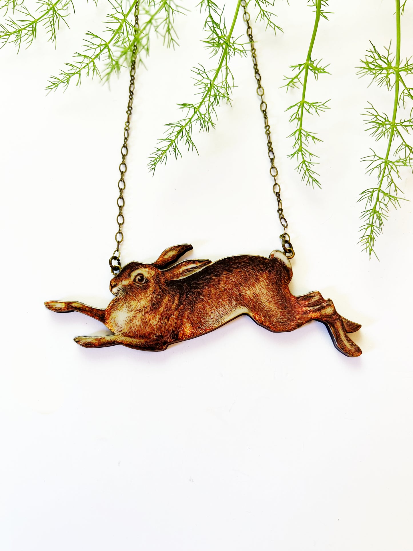 Large hare necklace