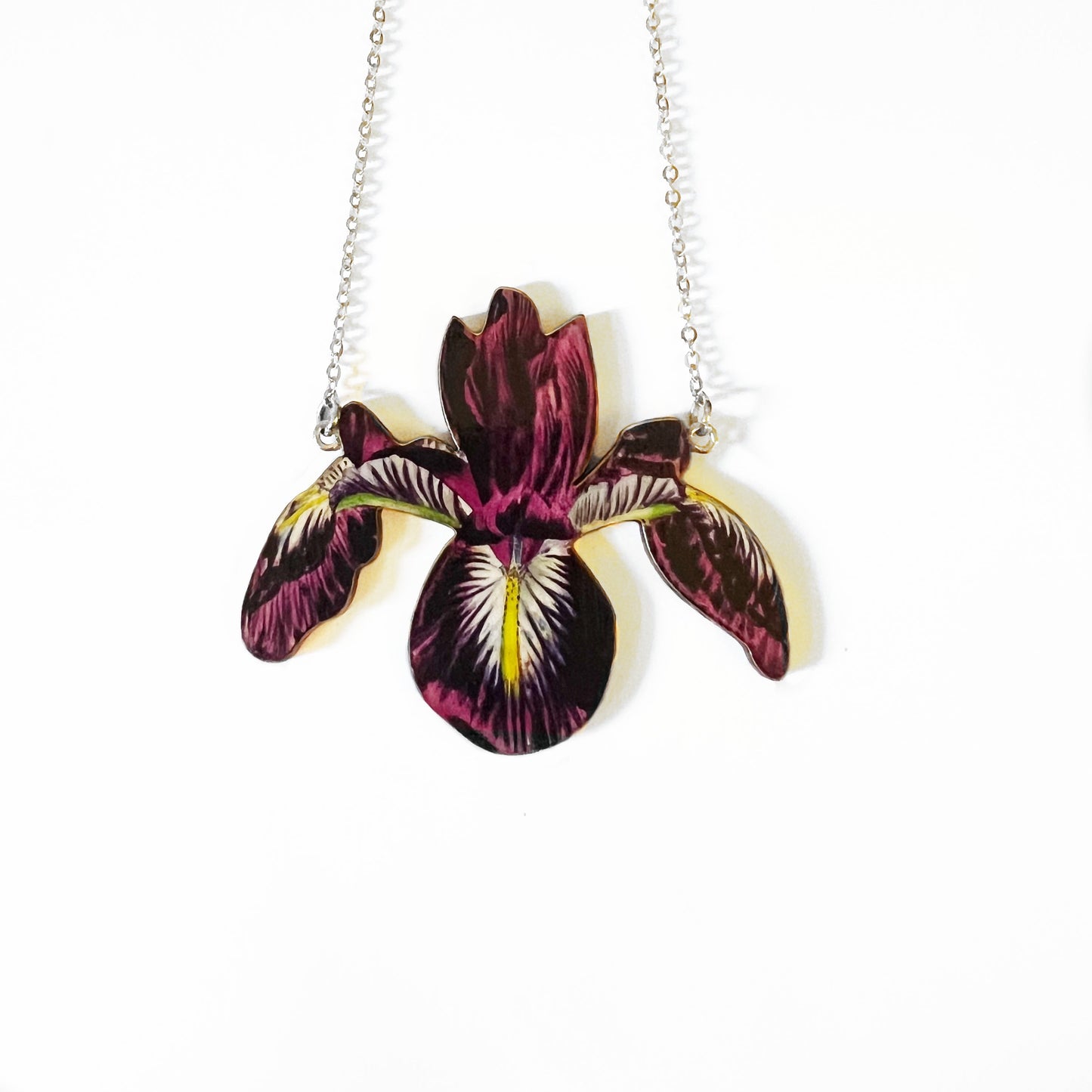 Purple Iris necklace