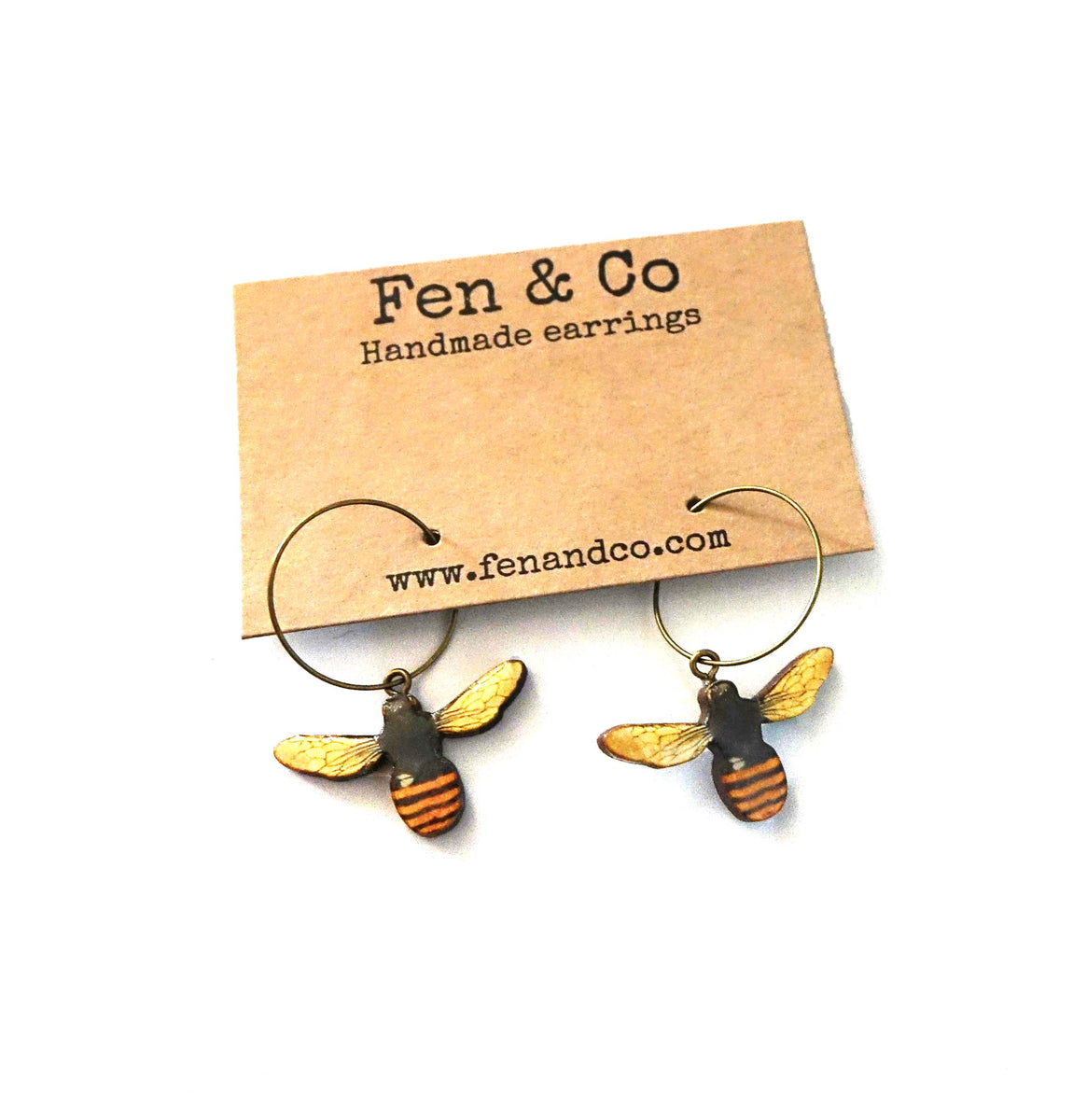 Bee hot sale handmade earrings