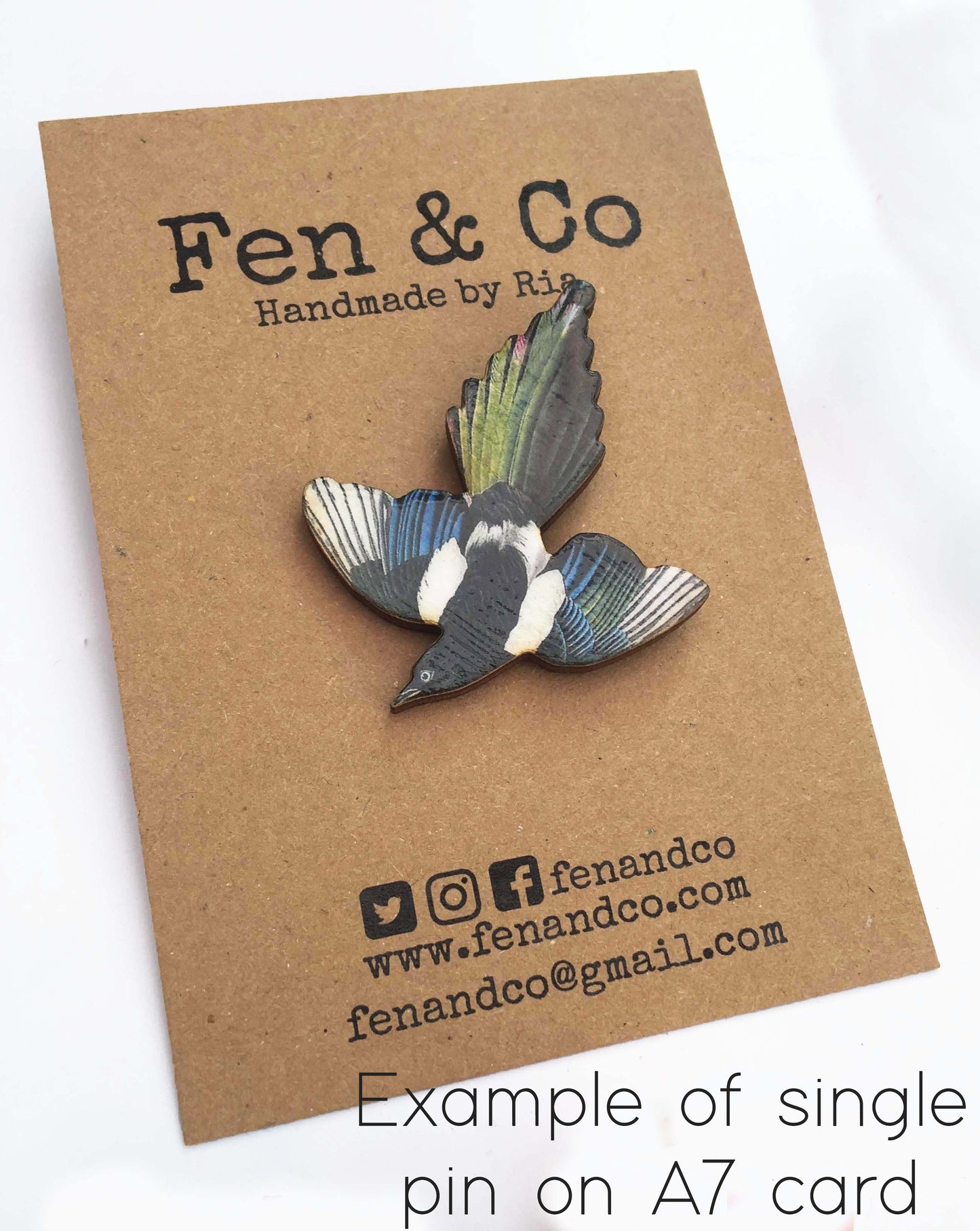 Grey Parrot collar pins - single or pair