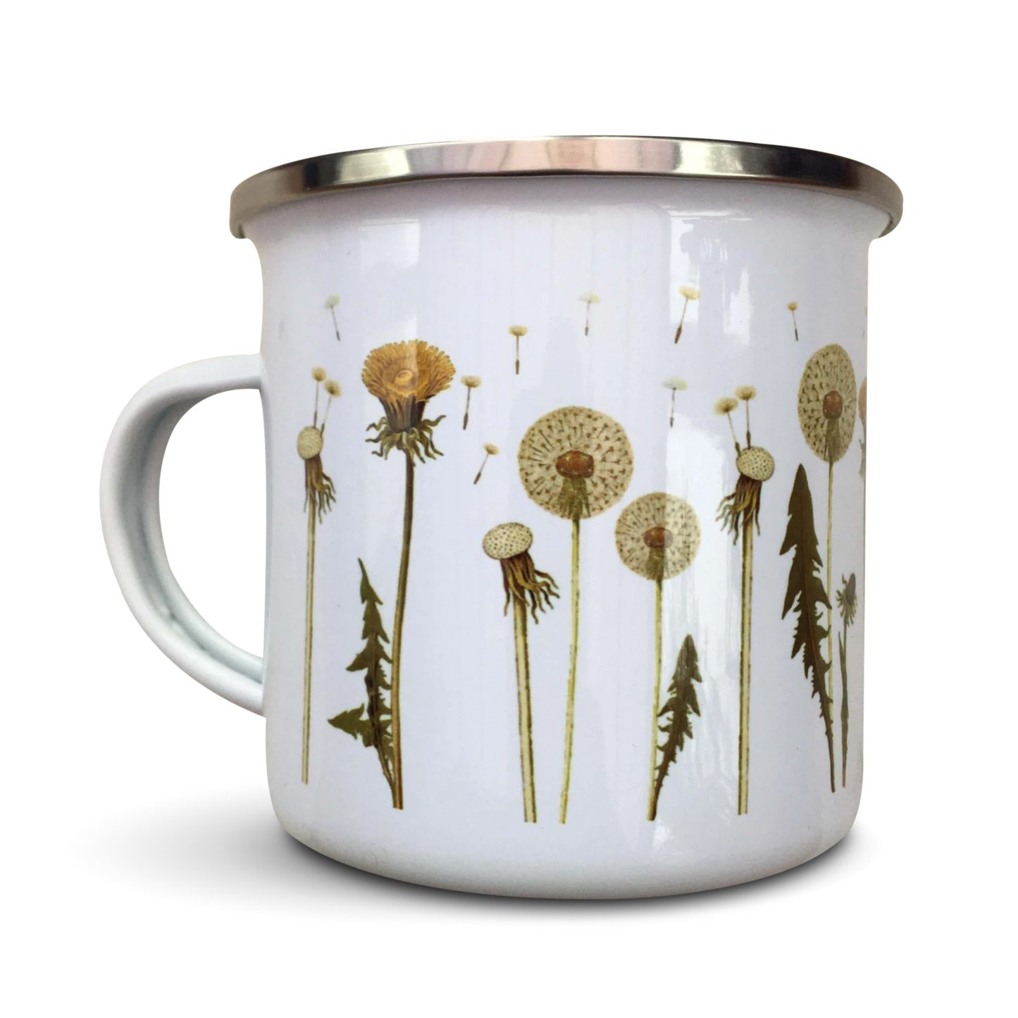 Dandelion enamel mug