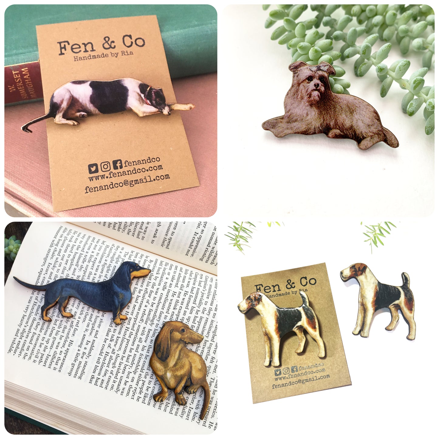 Small dog brooch