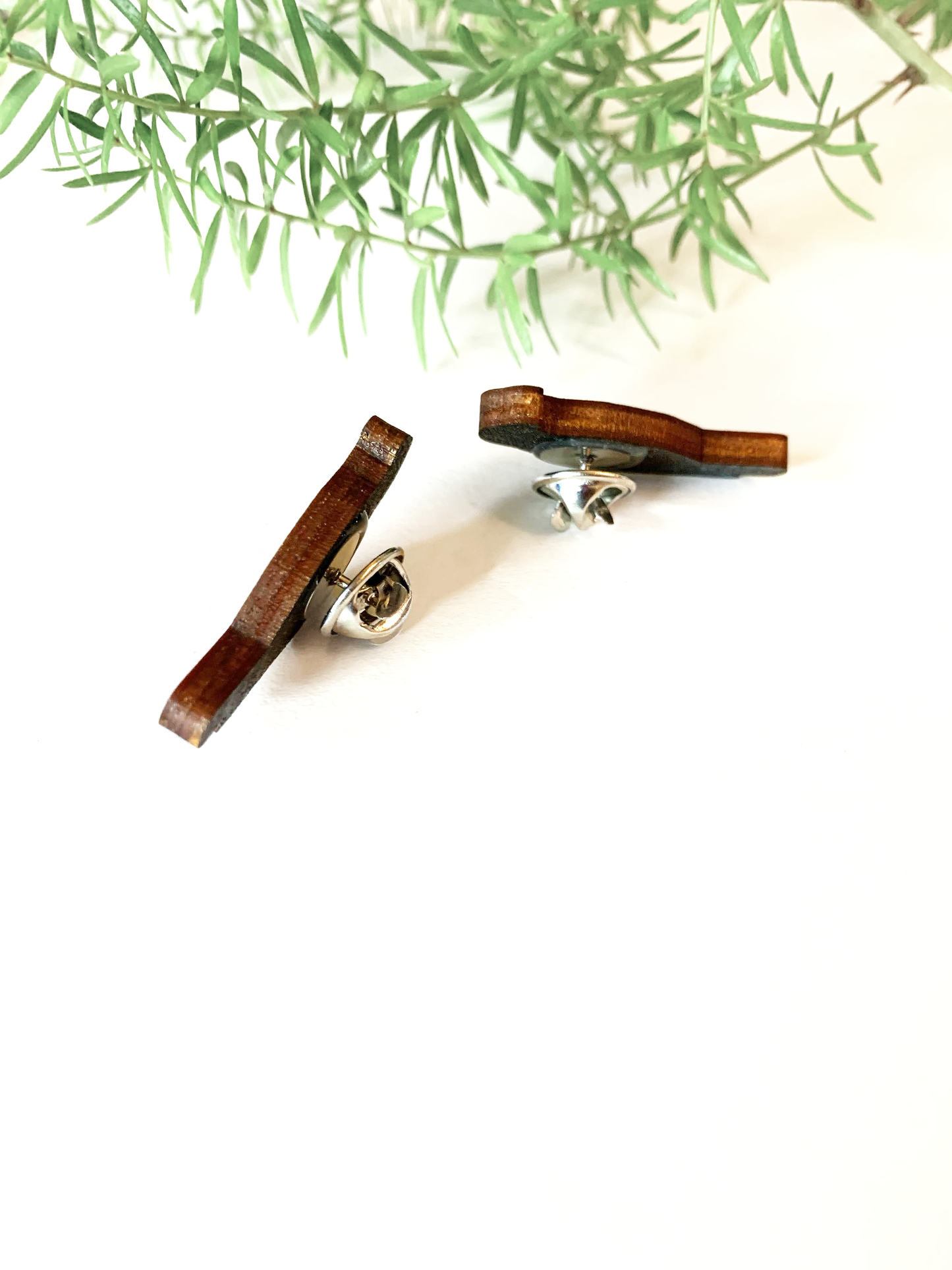Grey Parrot collar pins - single or pair