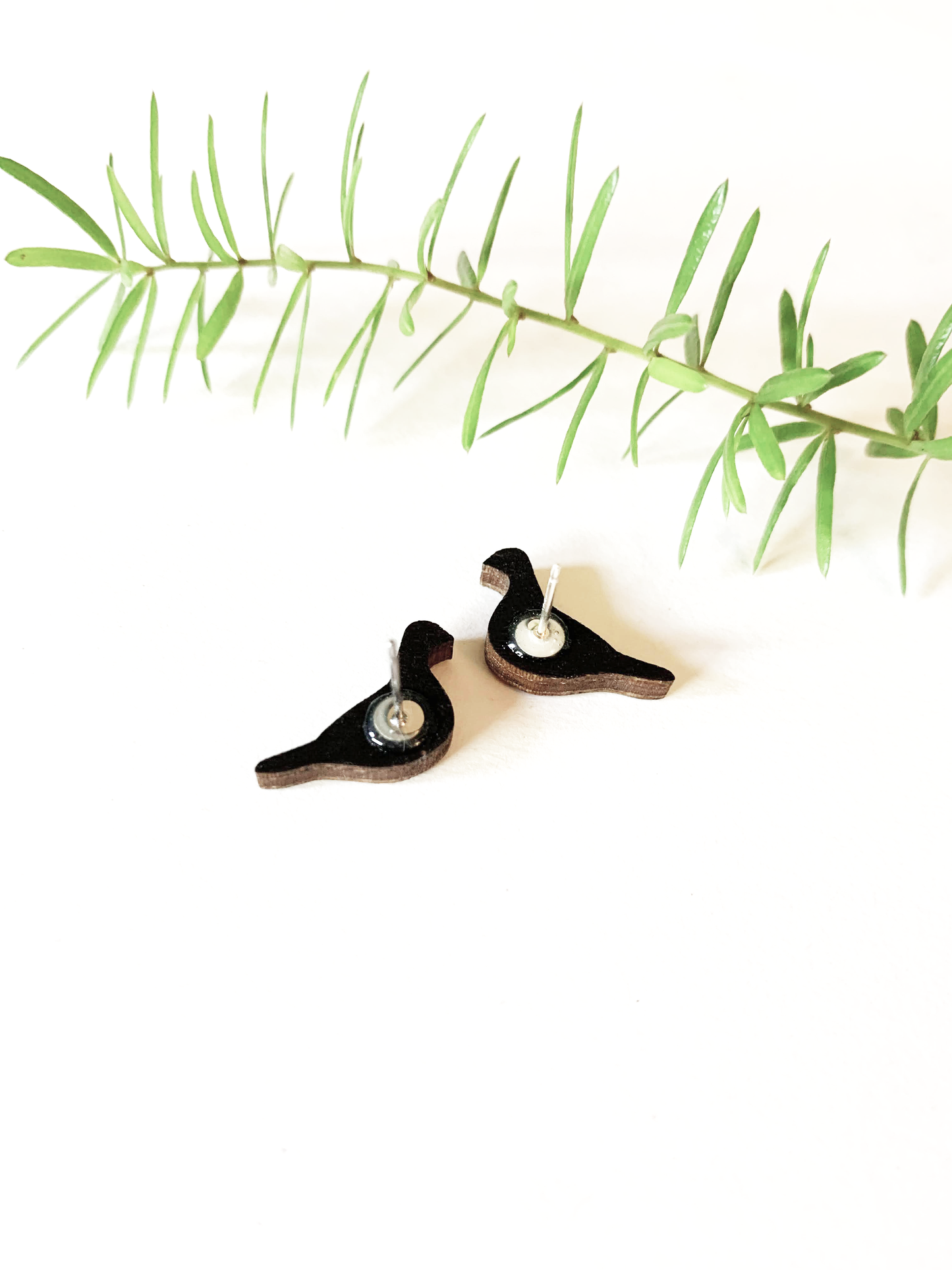 Tiny pigeon earrings