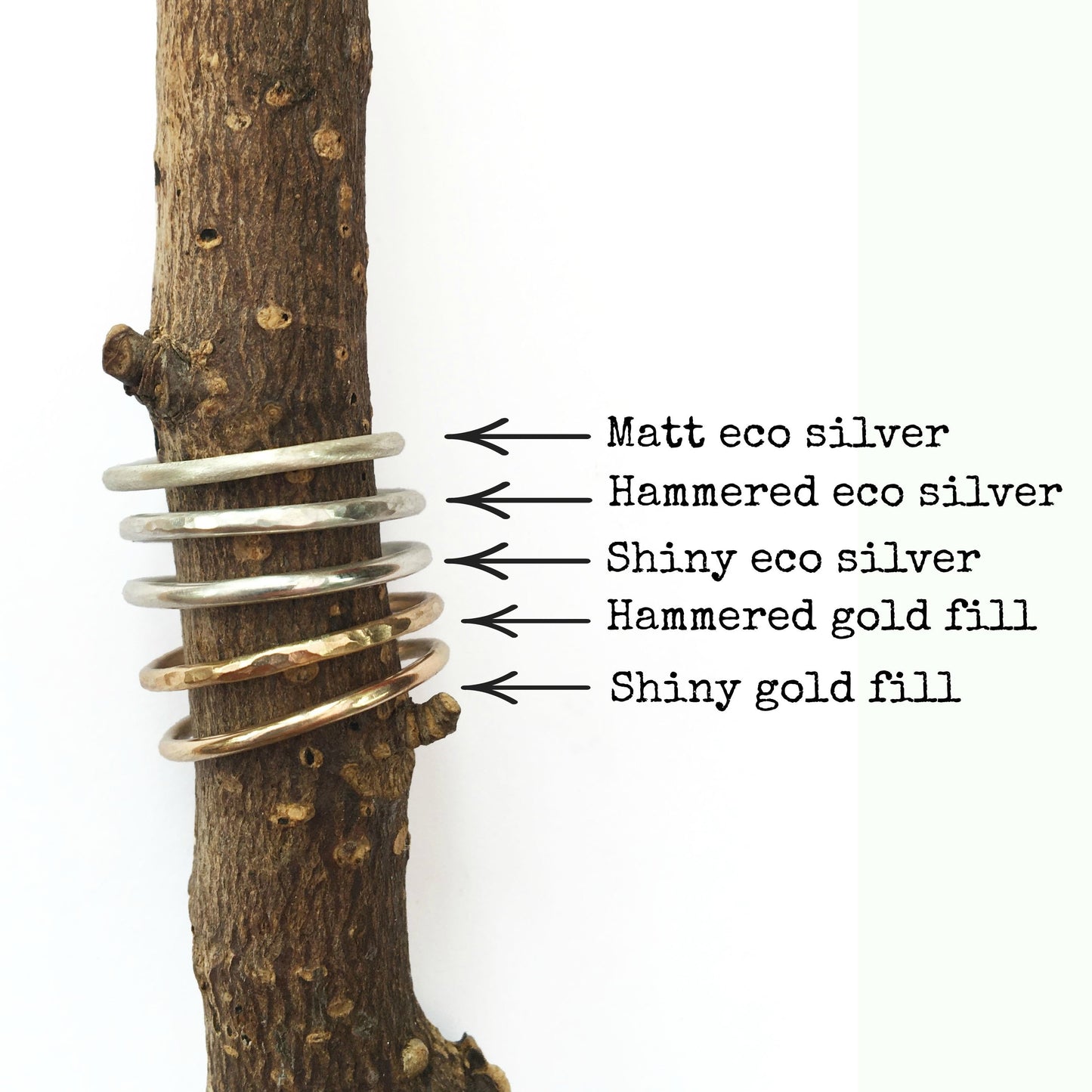 Eco silver Bee ring