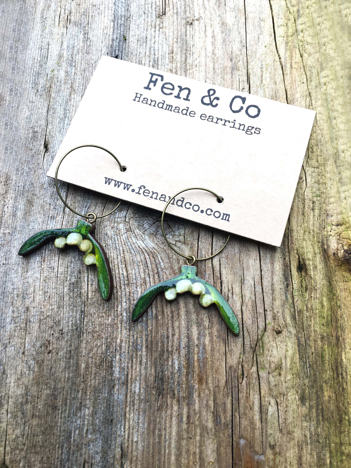Mistletoe necklace and earrings