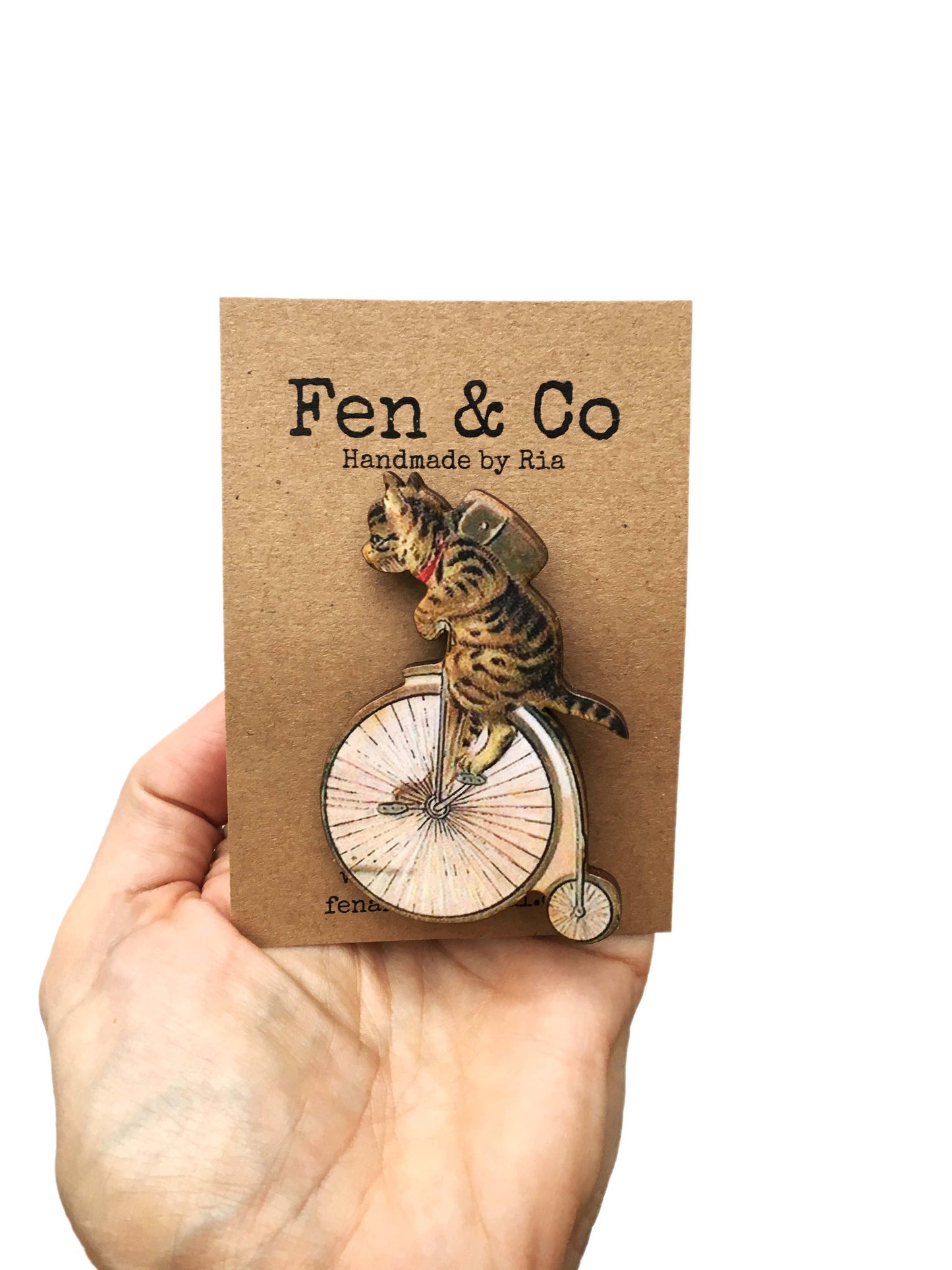Whimsical cat or dog brooch