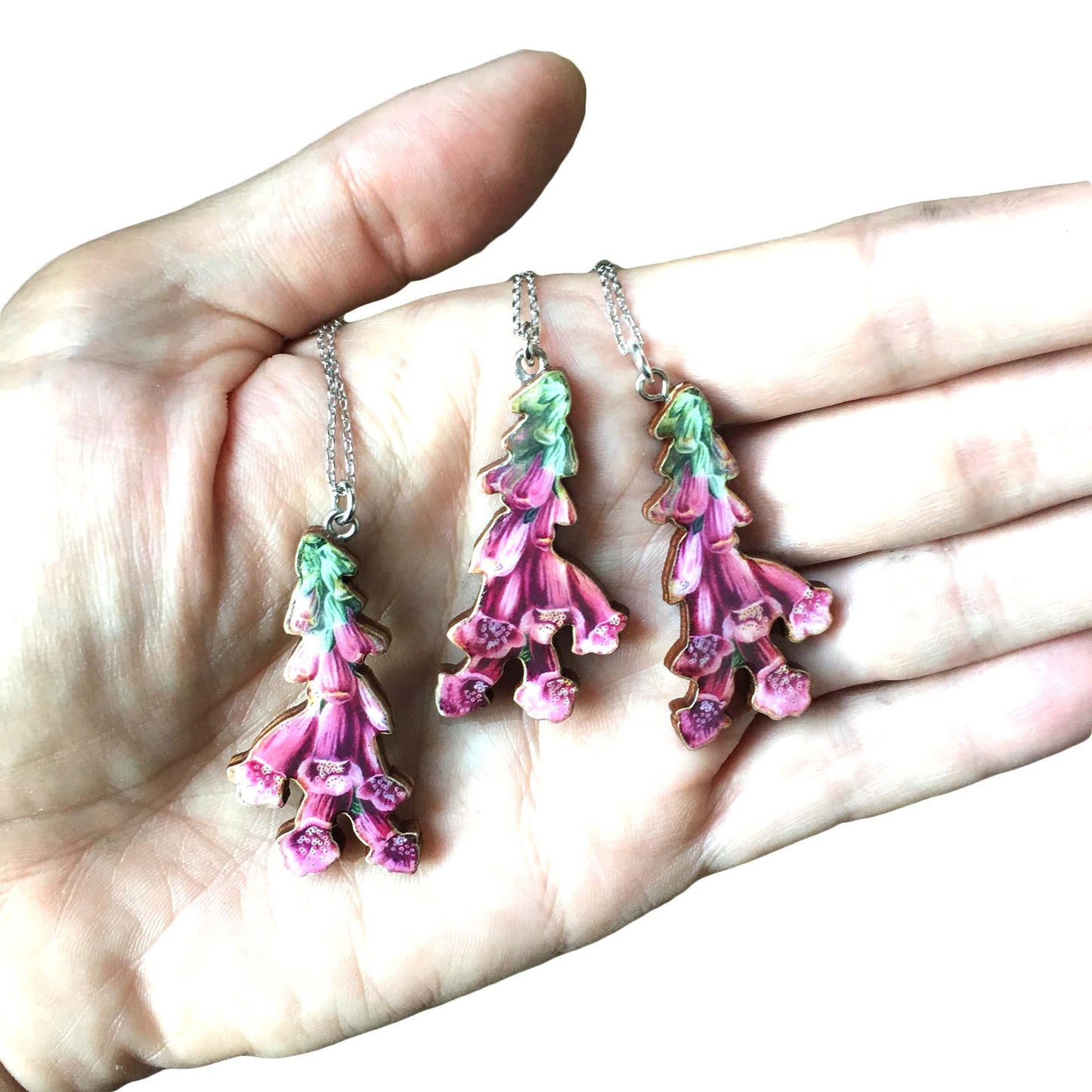 Pink Foxglove necklace