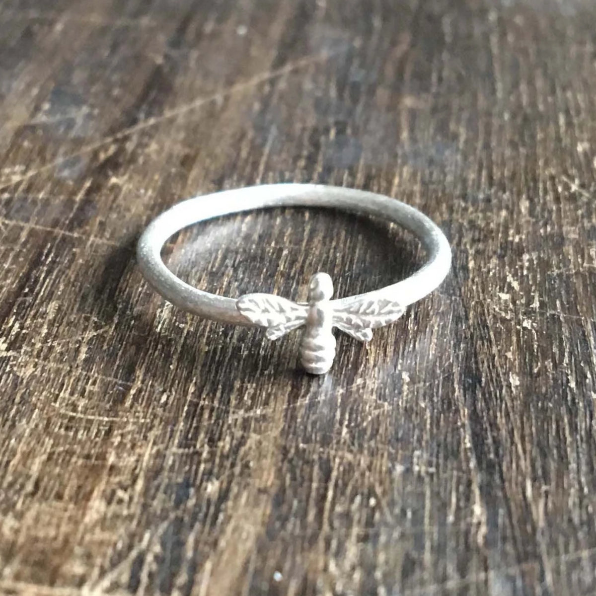 Sterling silver bee on sale ring