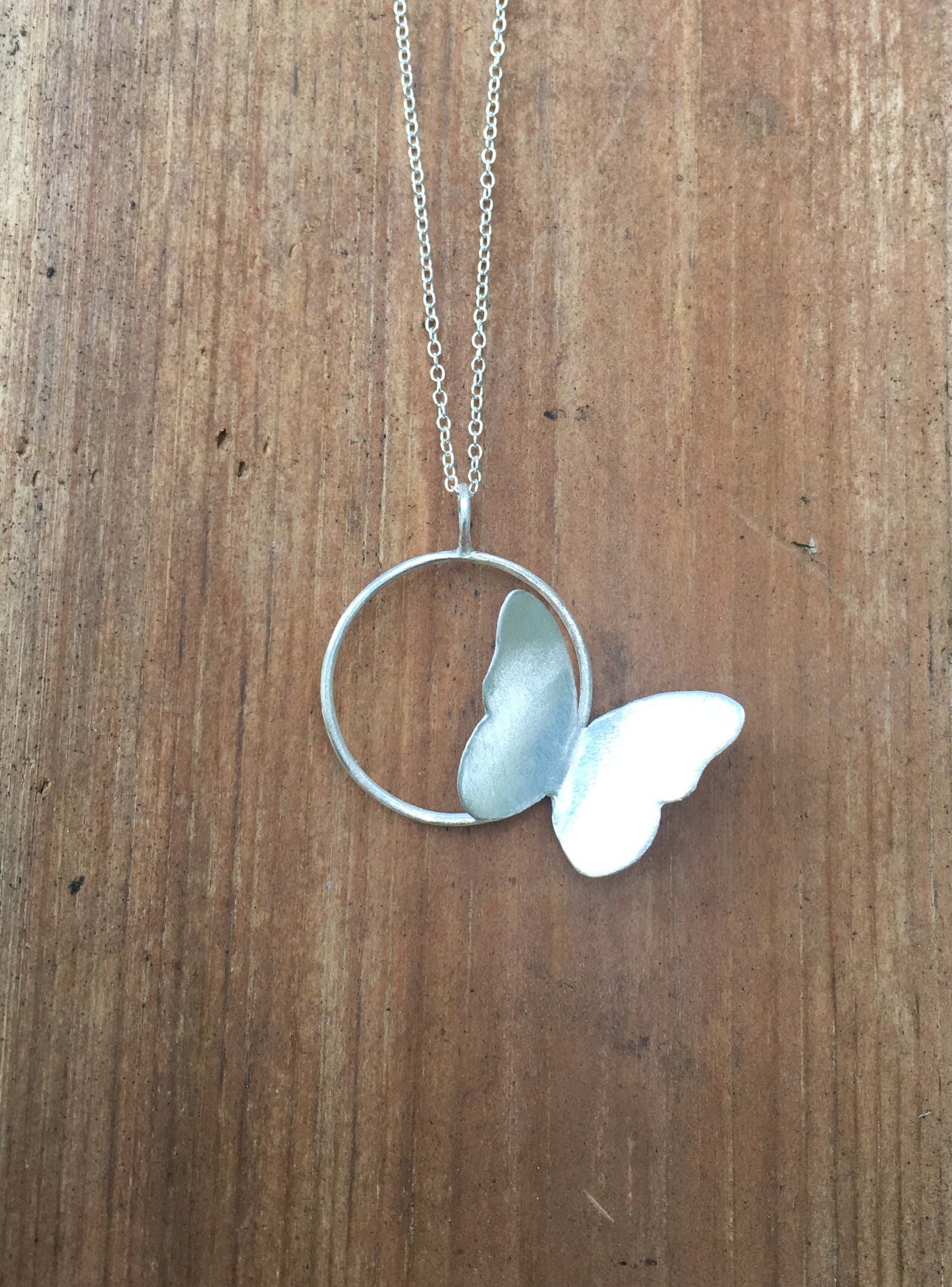 Silver butterfly necklace joy jewelry