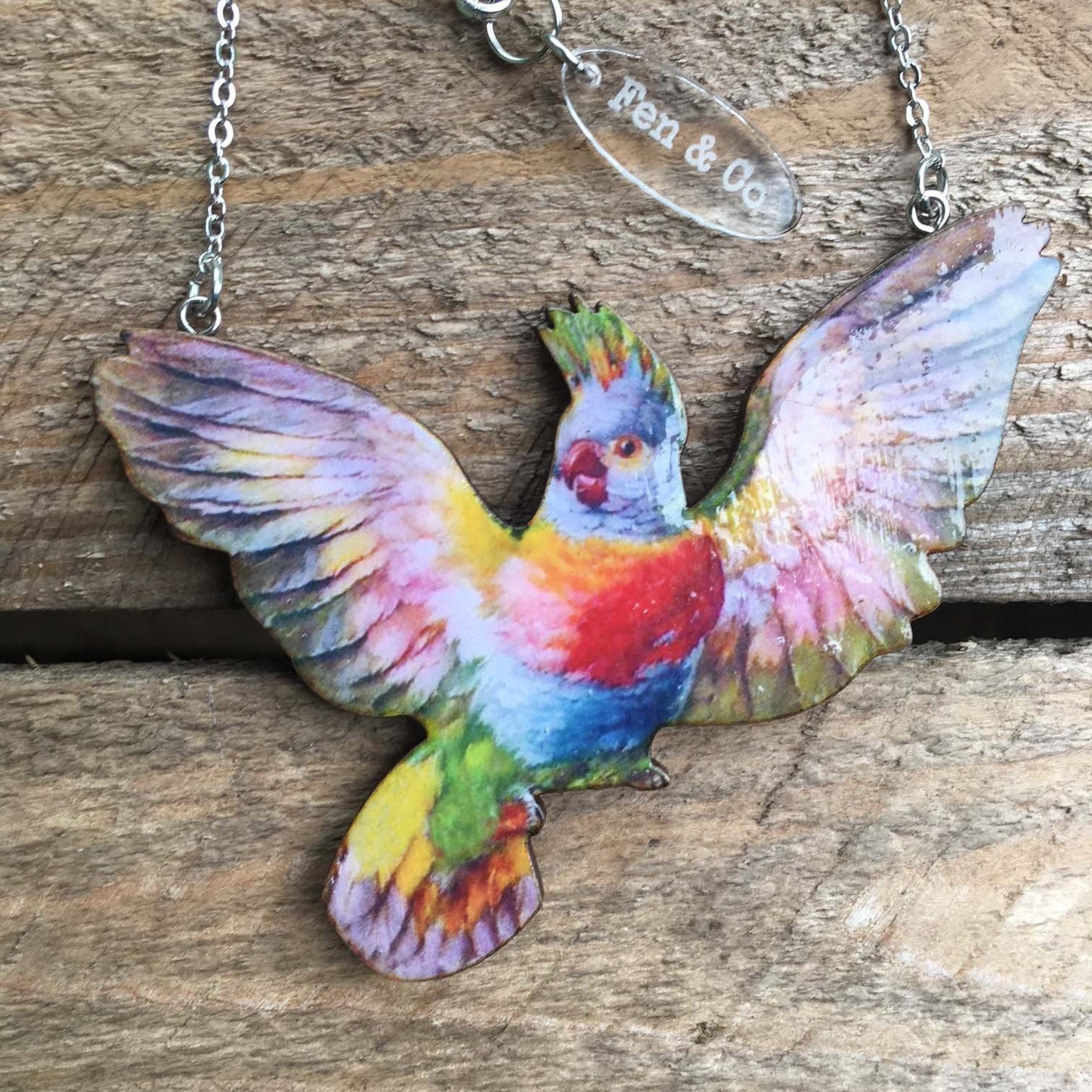 Pink Cockatoo necklace