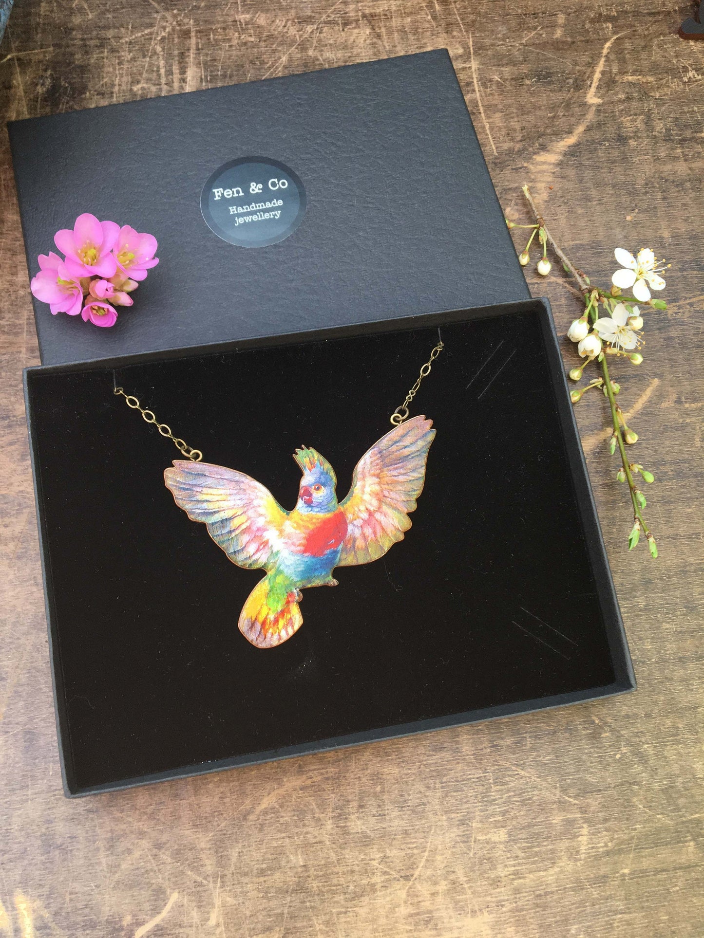 Pink Cockatoo necklace
