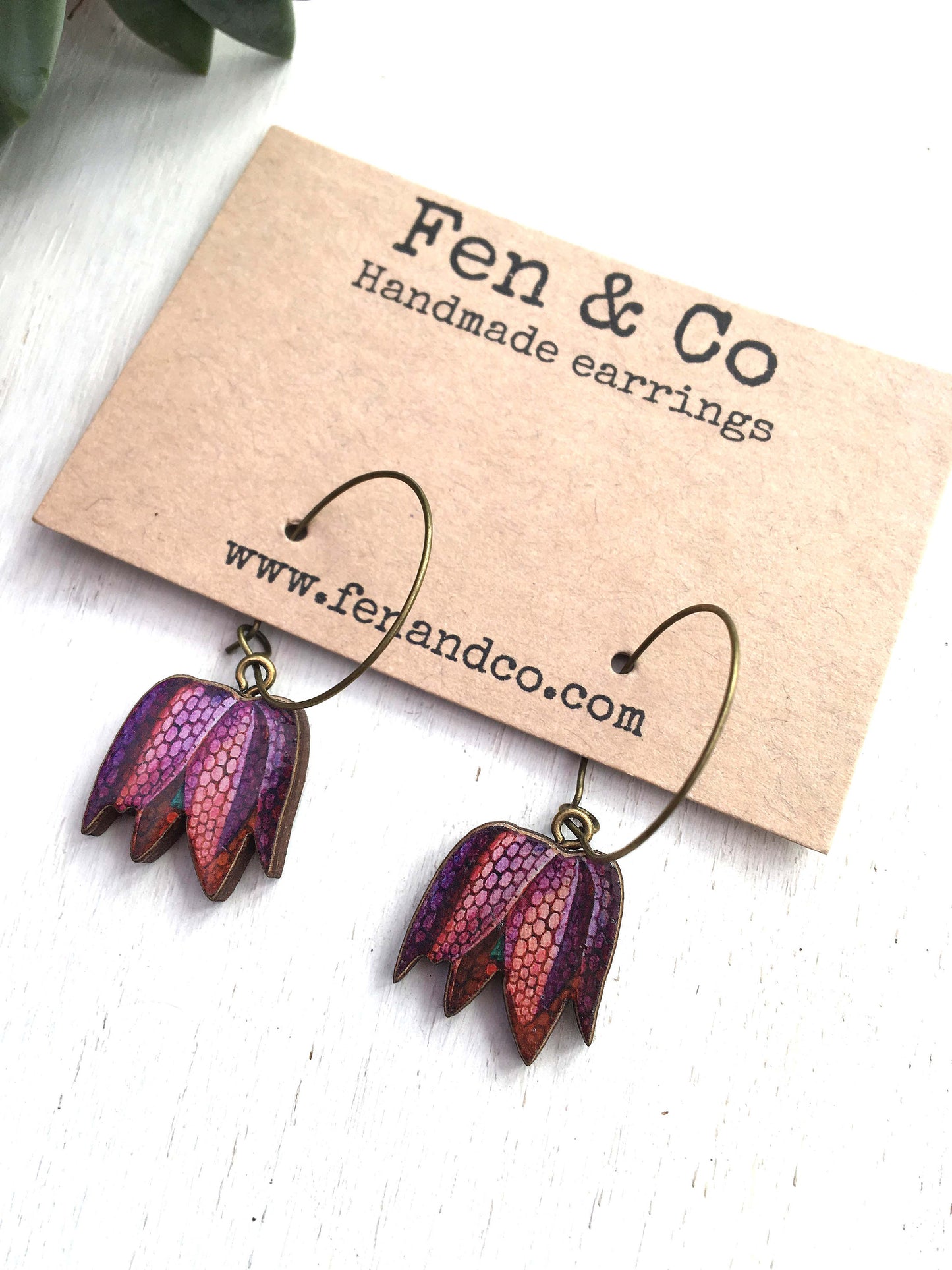 Fritillary earrings
