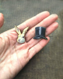Top hat and rabbit collar pins