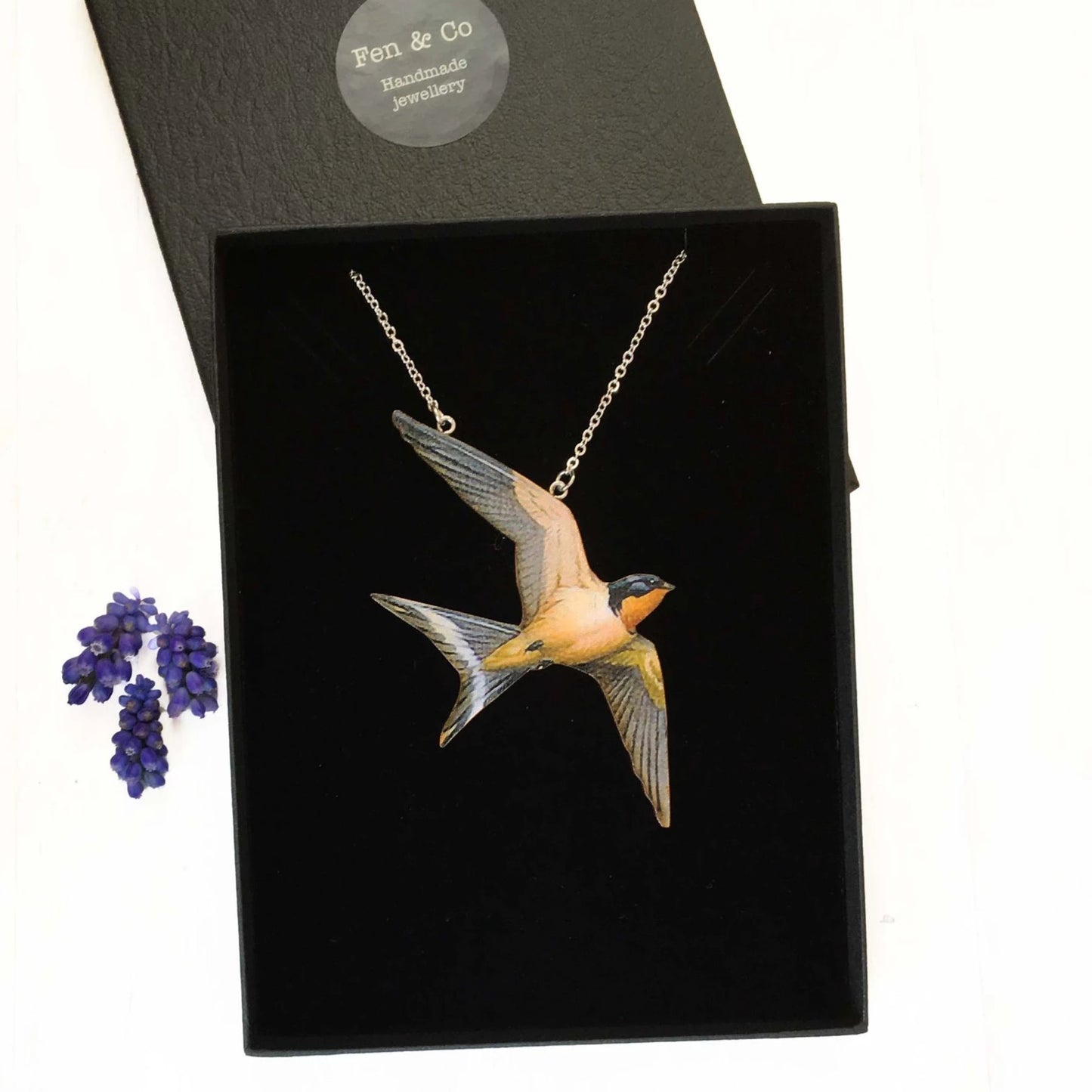 Flying swallow necklace