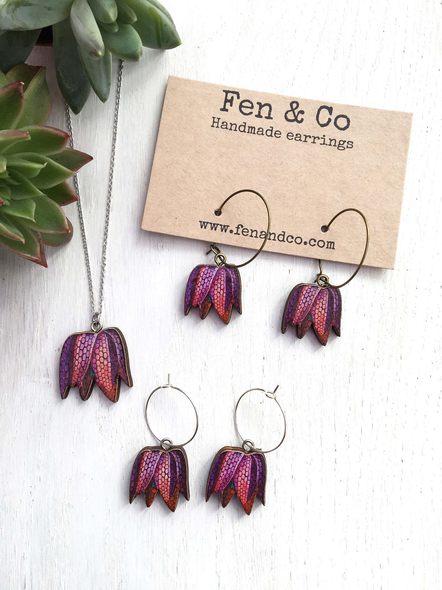 Fritillary earrings