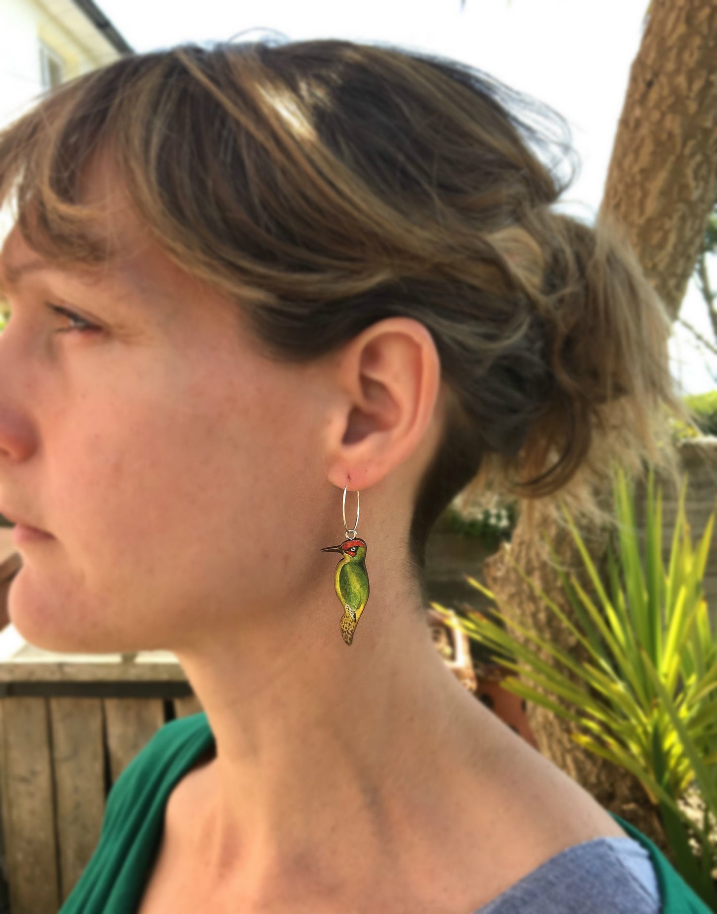 Woodpecker earrings
