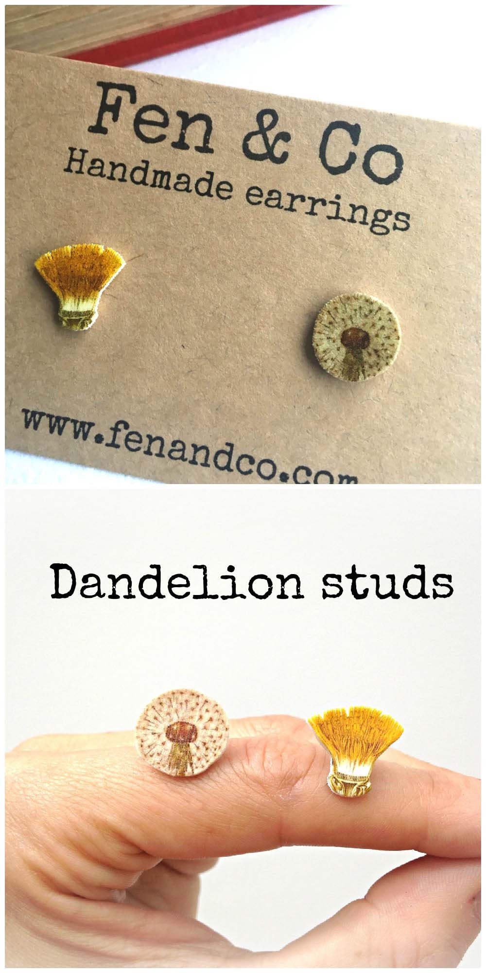 Dandelion earrings