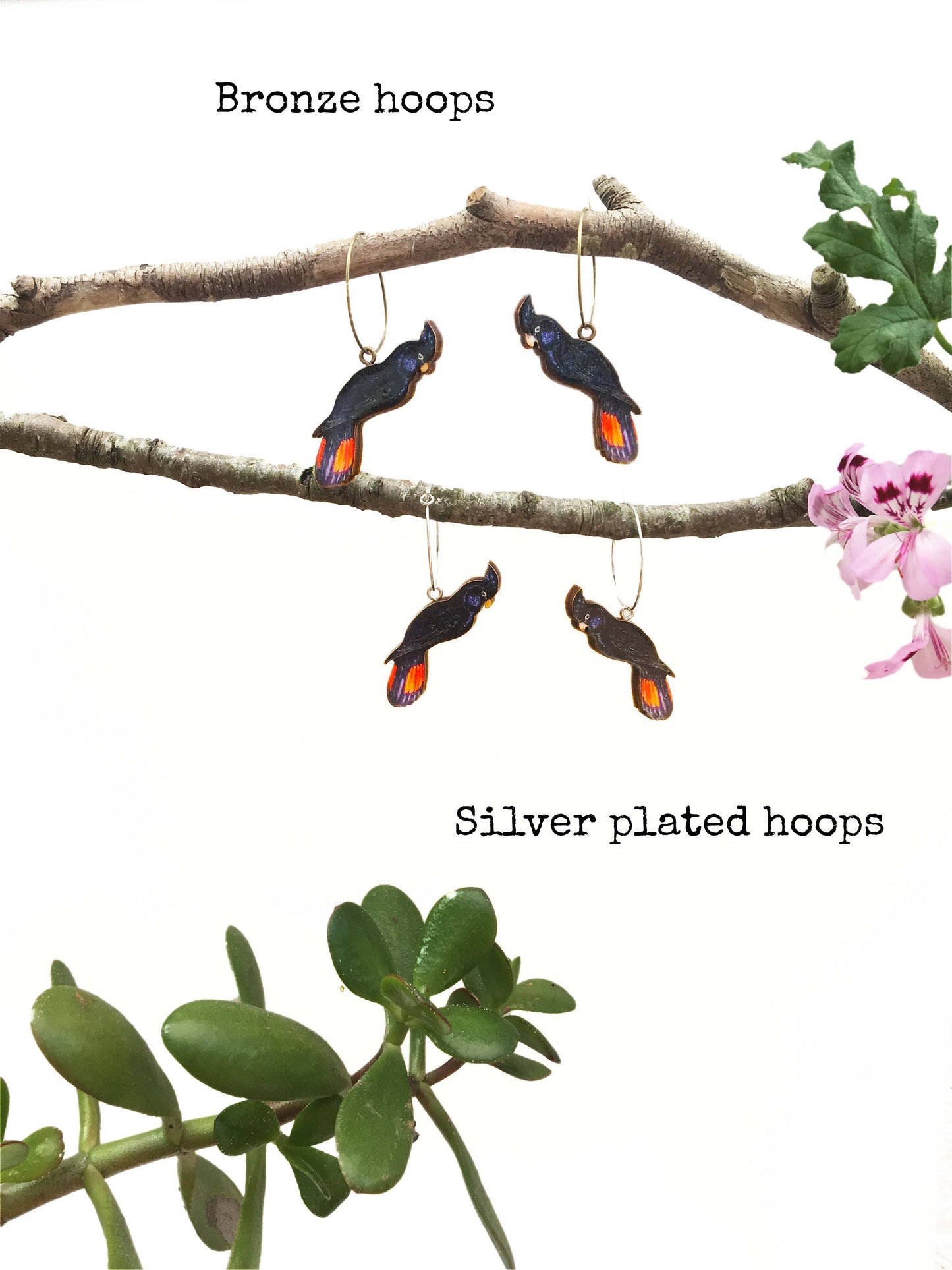 Cockatoo earrings