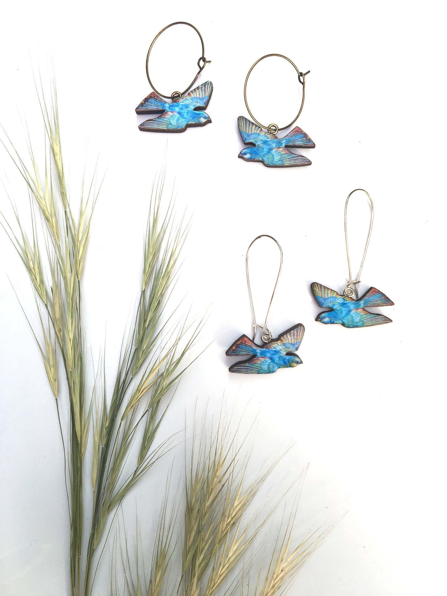 Bluebird earrings