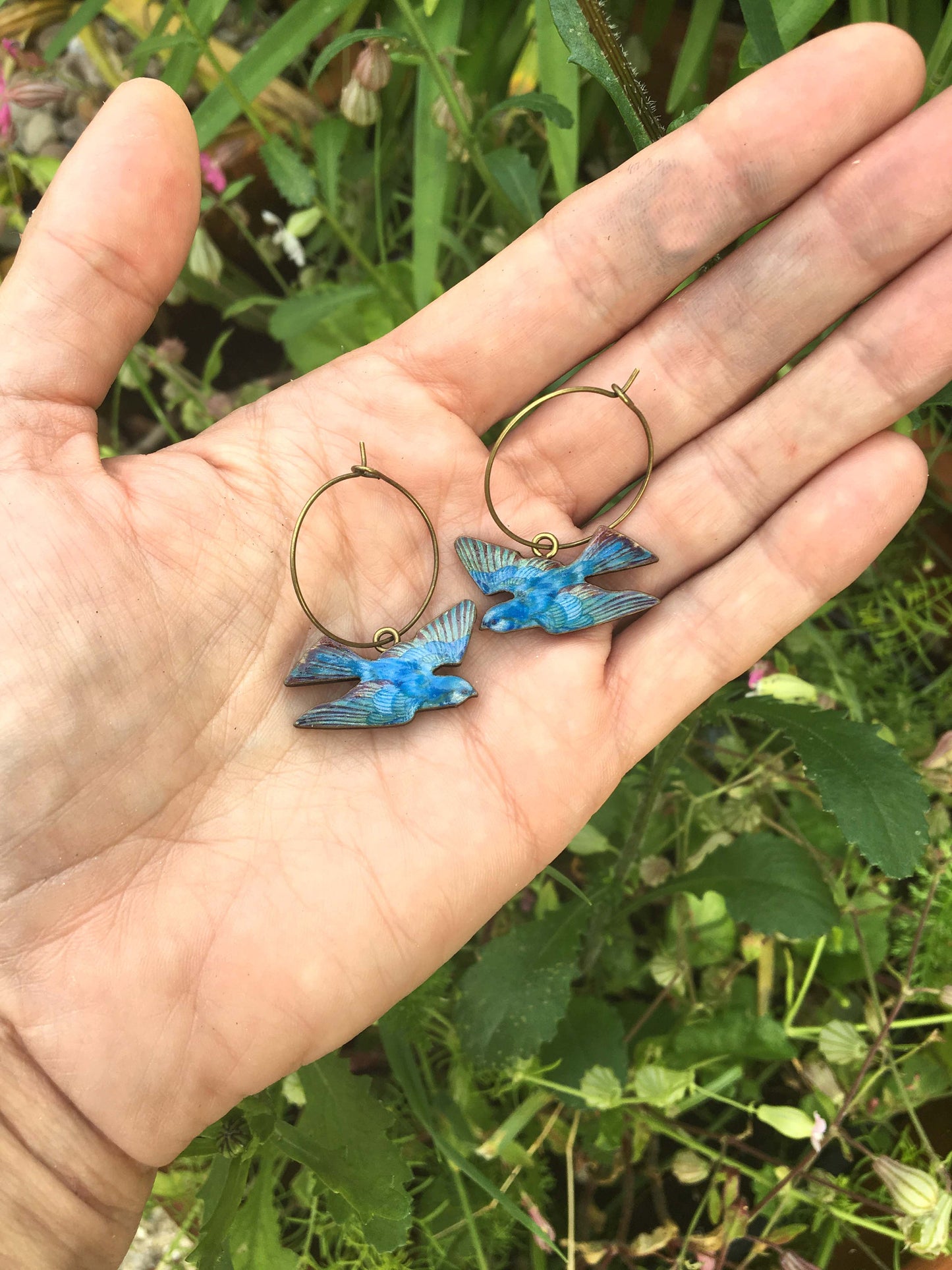Bluebird earrings