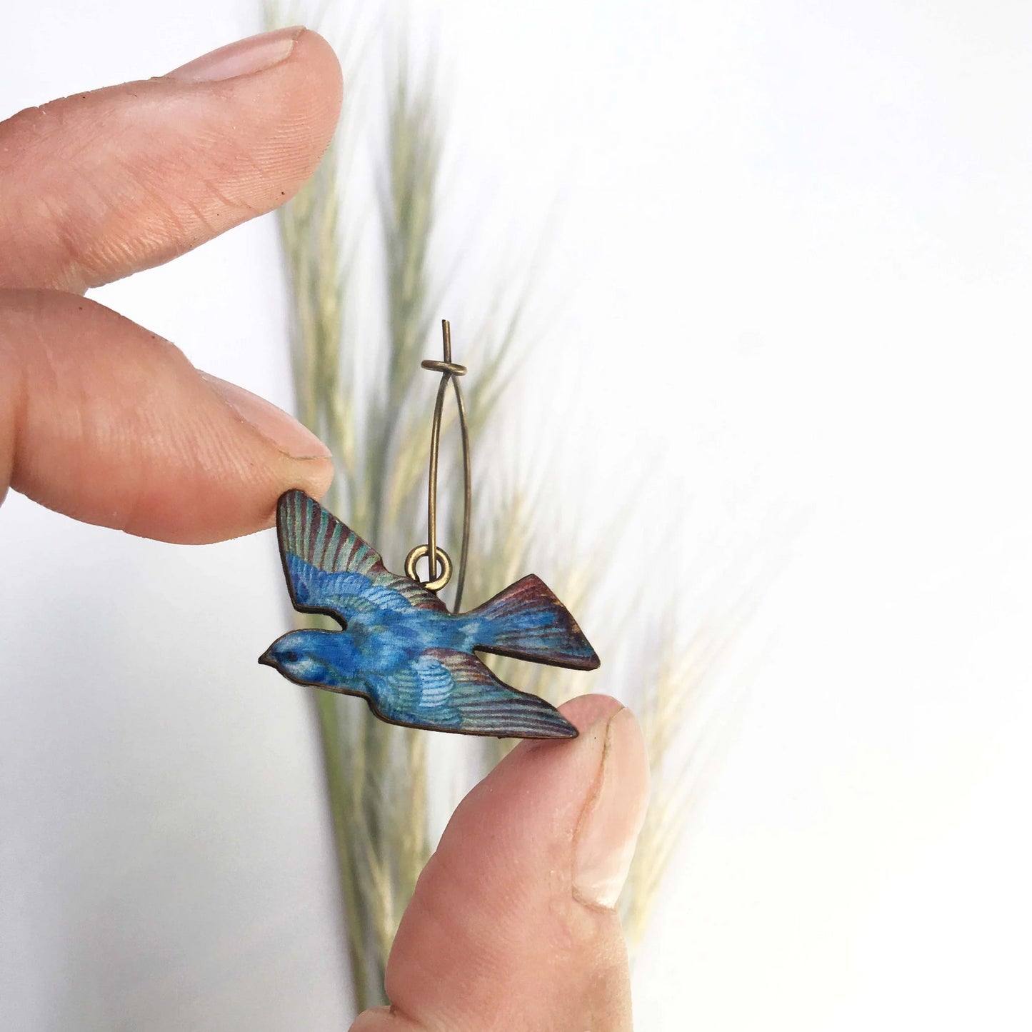 Bluebird earrings