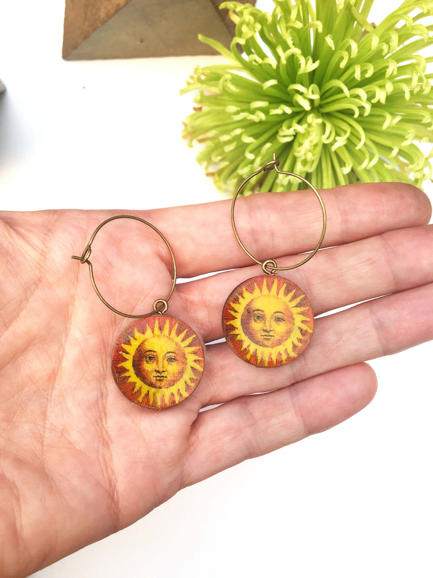 Big sun earrings