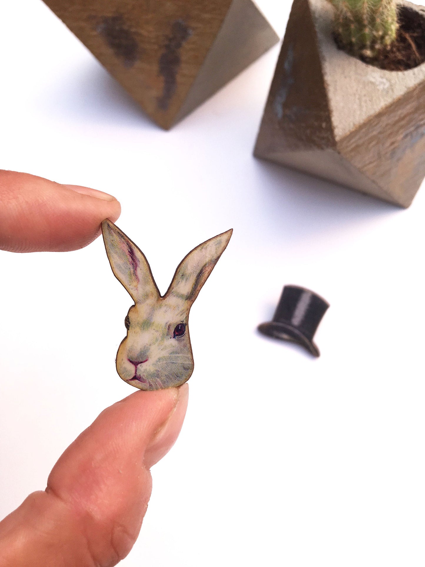 Top hat and rabbit collar pins