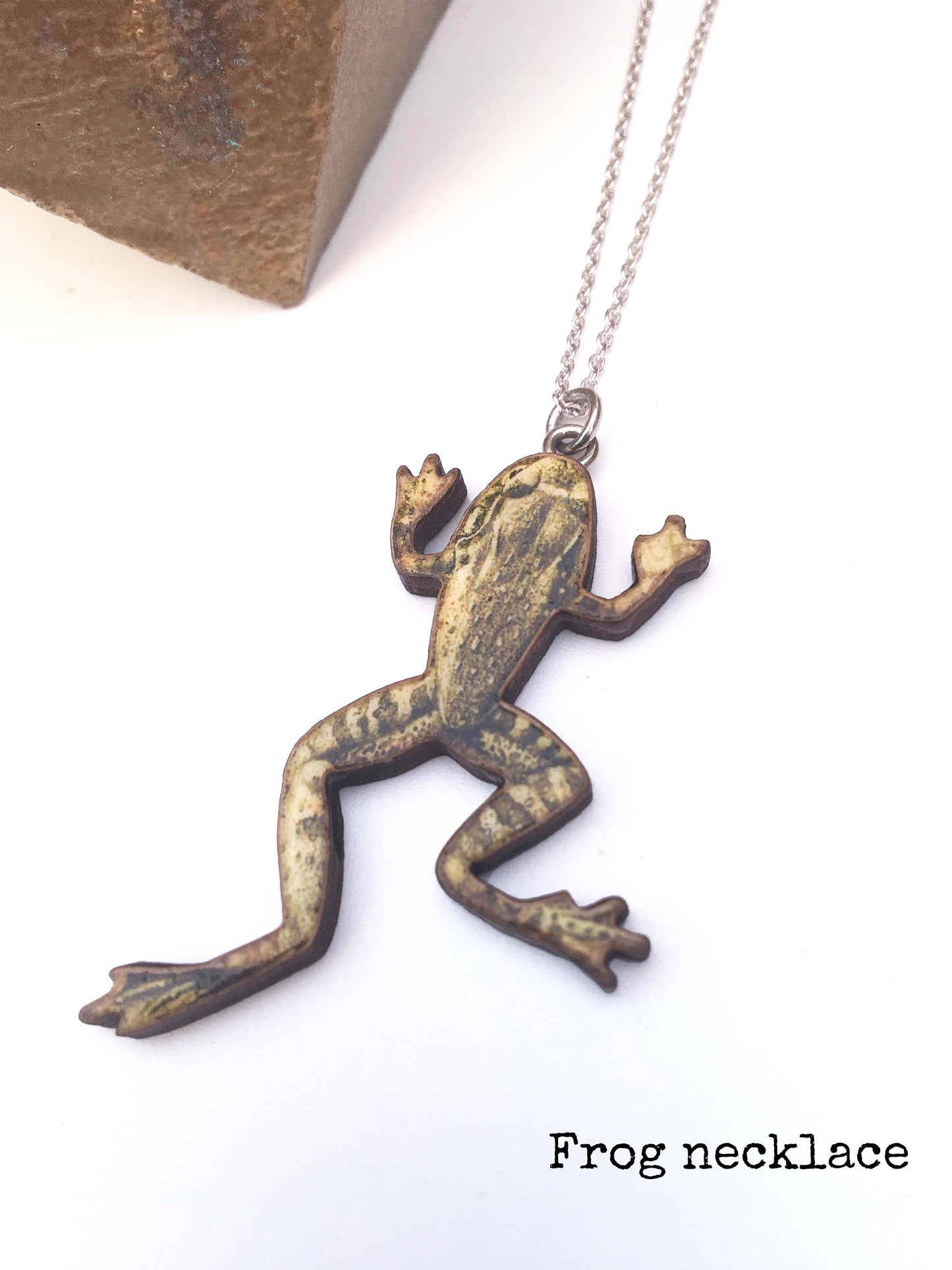 Frog necklace or frog brooch