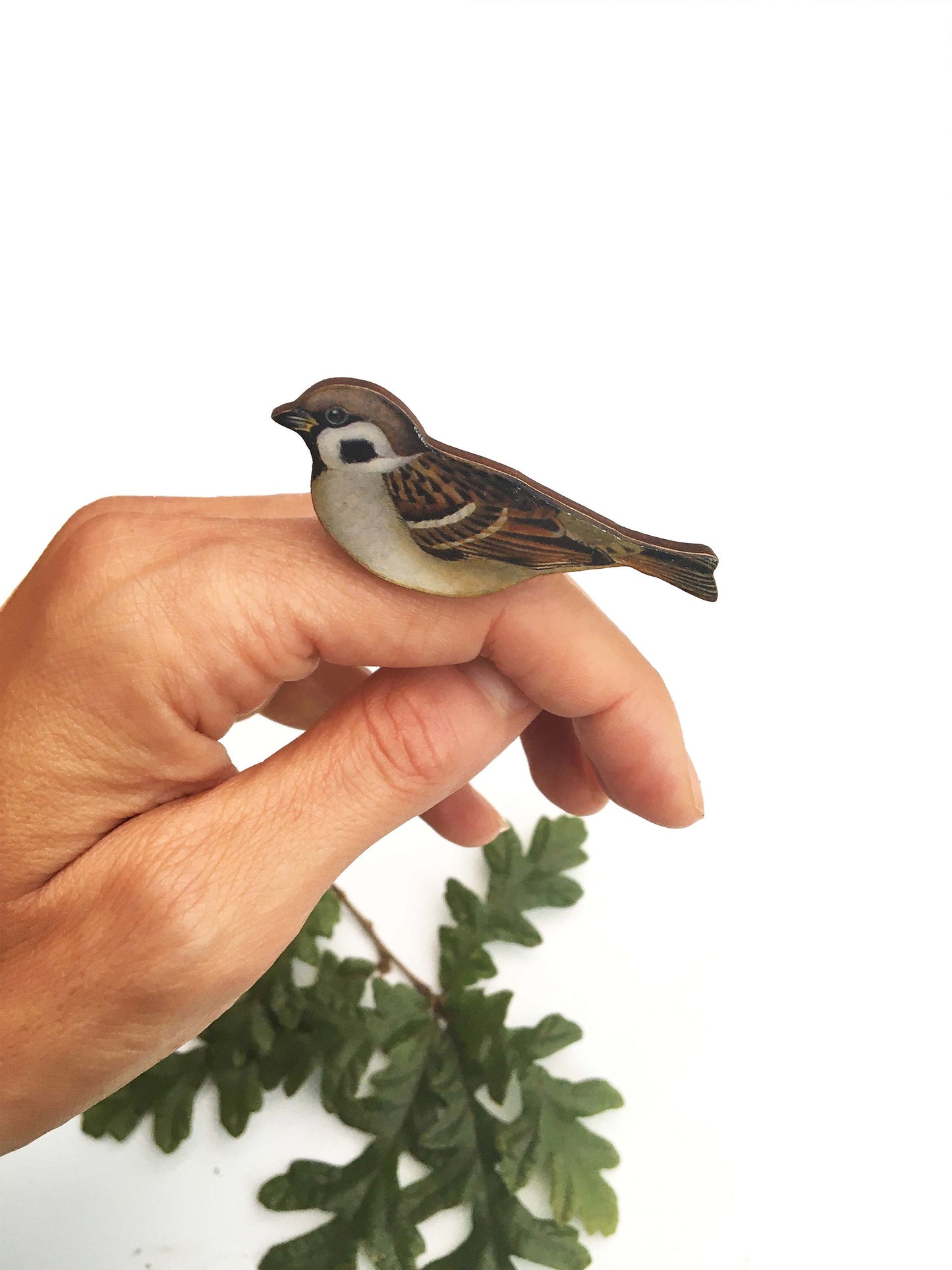 House Sparrow necklace or brooch