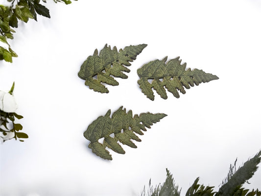 Unique nature inspired fern brooch made