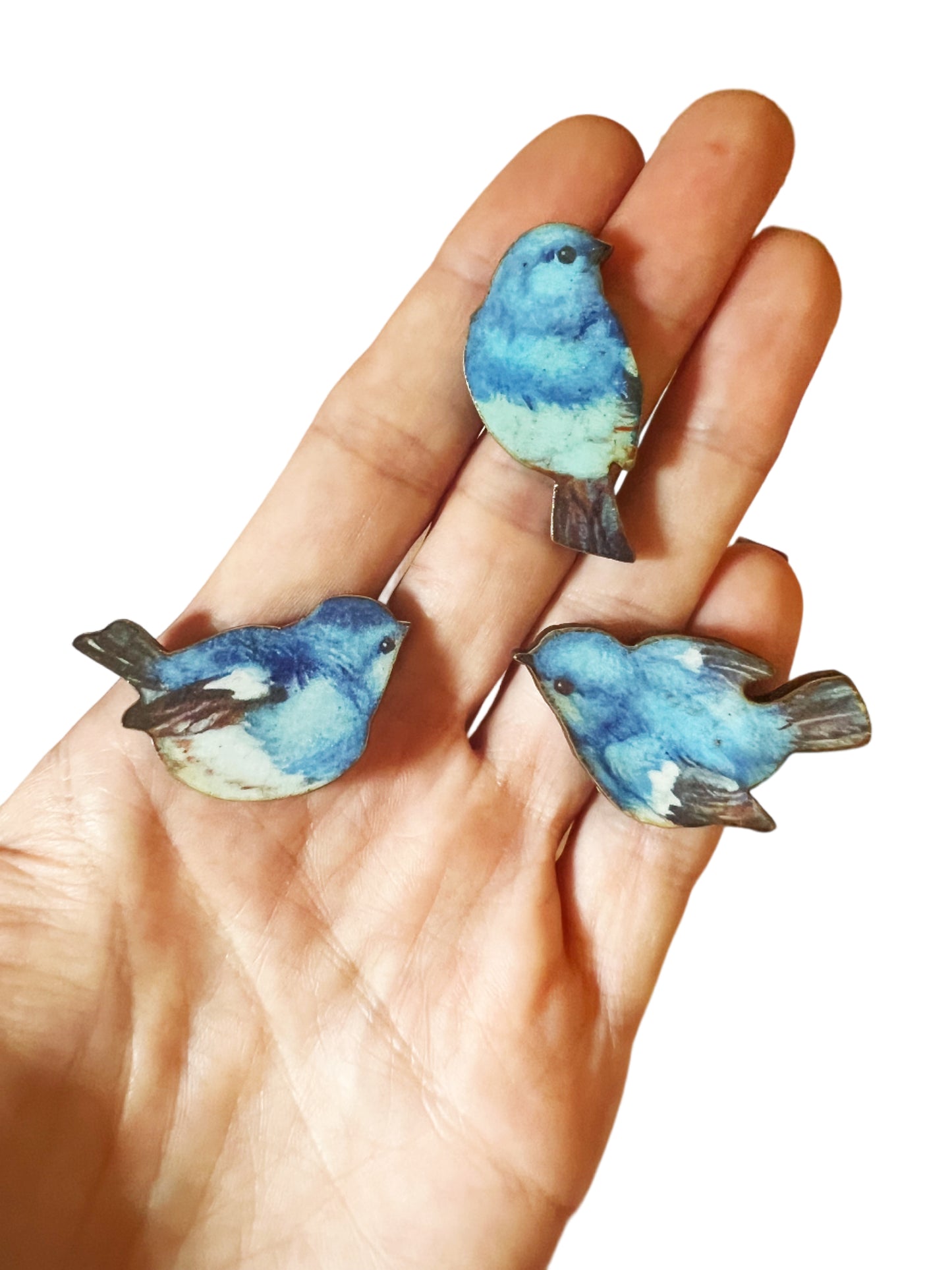 Blue bird pin OR necklace