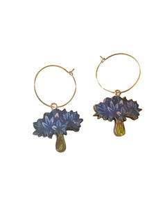 Cornflower earrings OR necklace