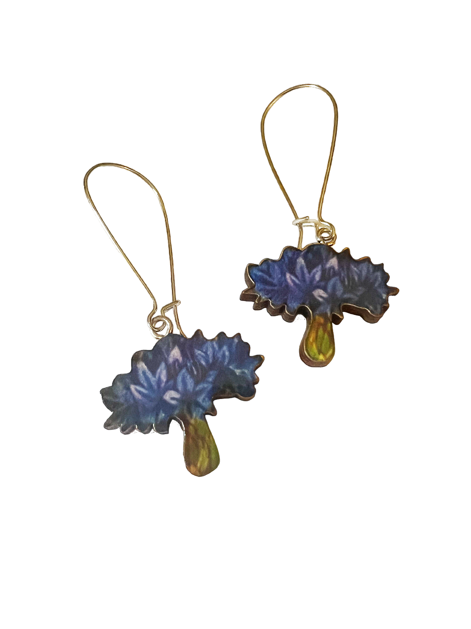 Cornflower earrings OR necklace