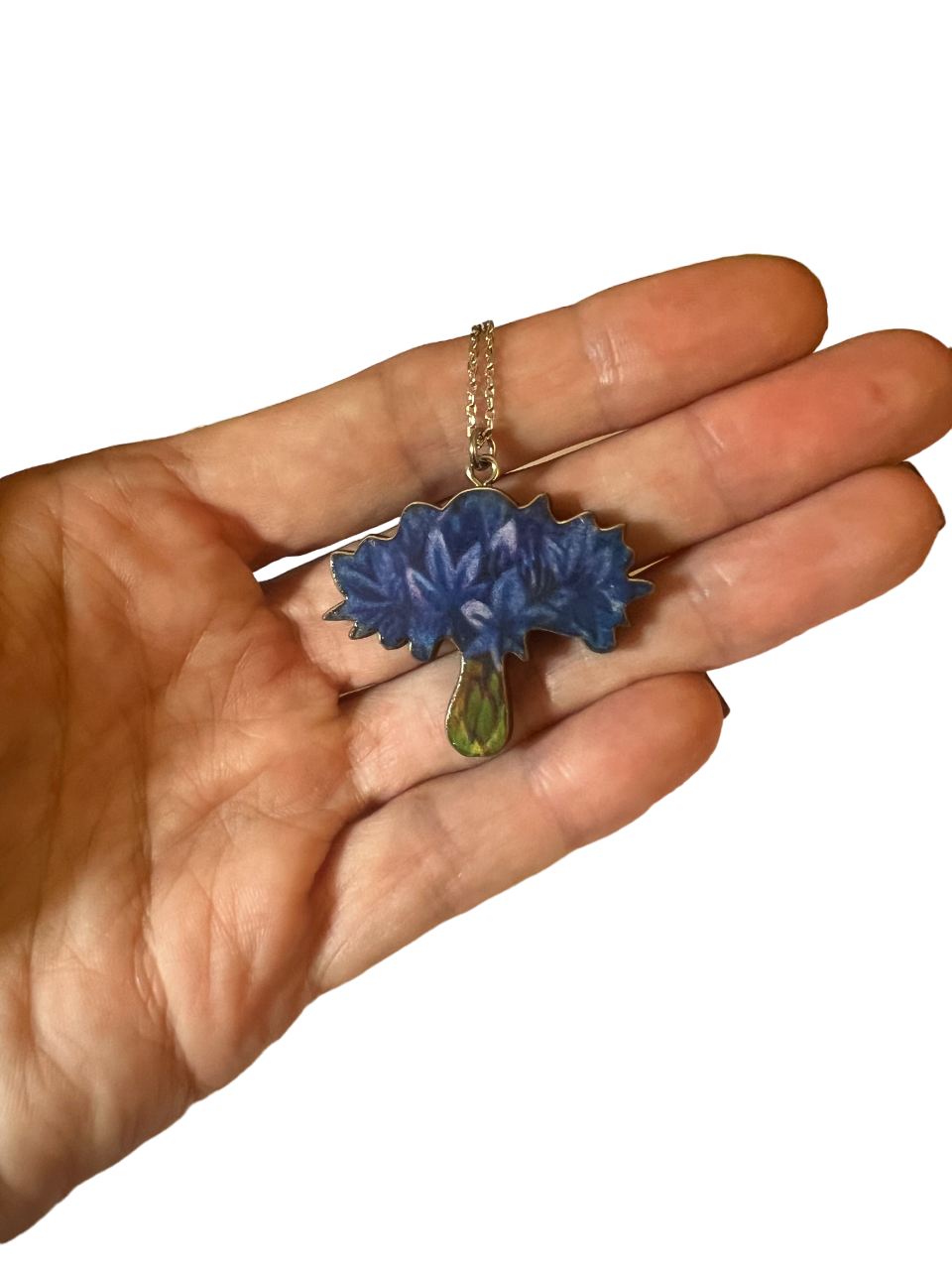 Cornflower earrings OR necklace