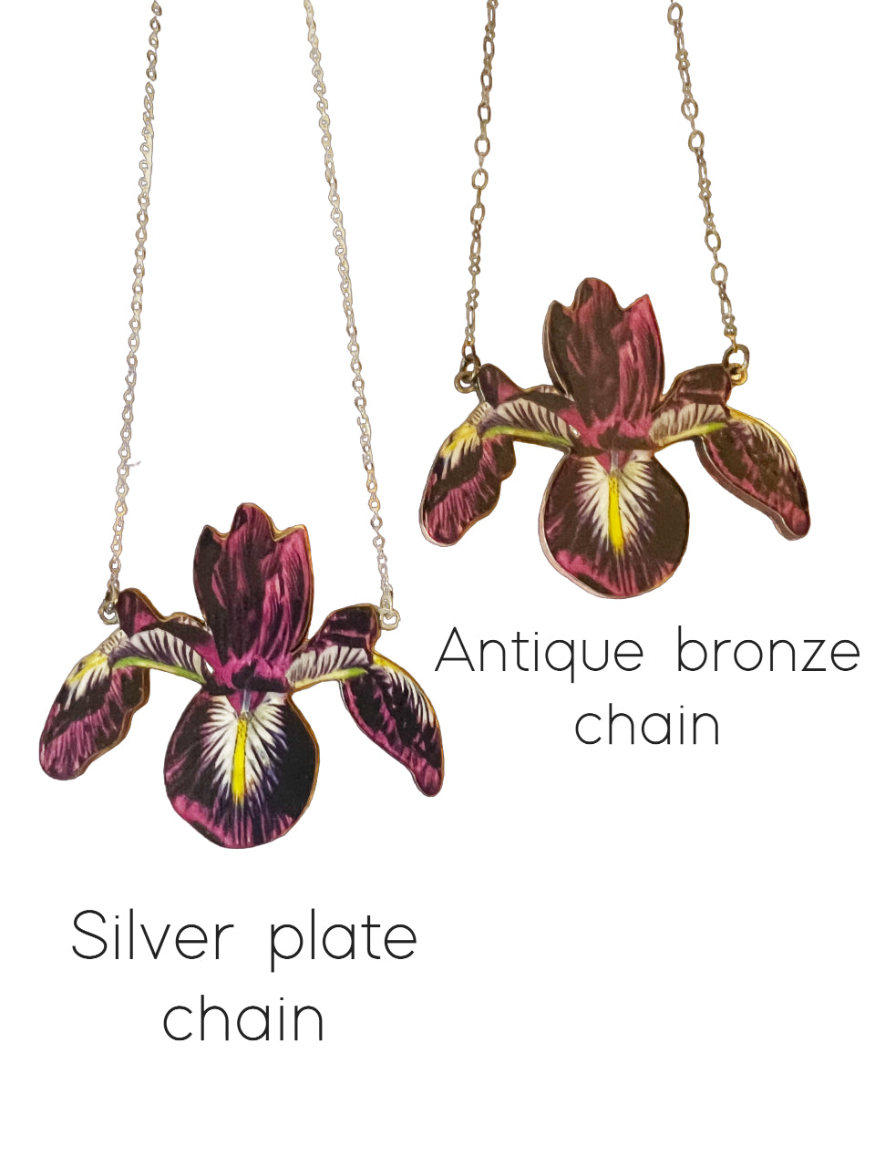 Purple Iris necklace