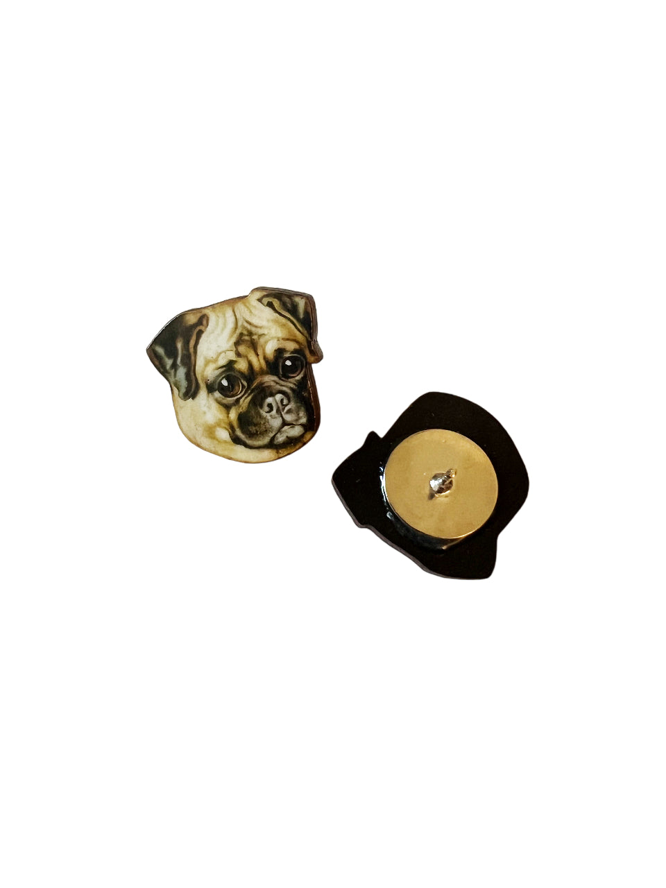 Pug collar pins or single Pug pin