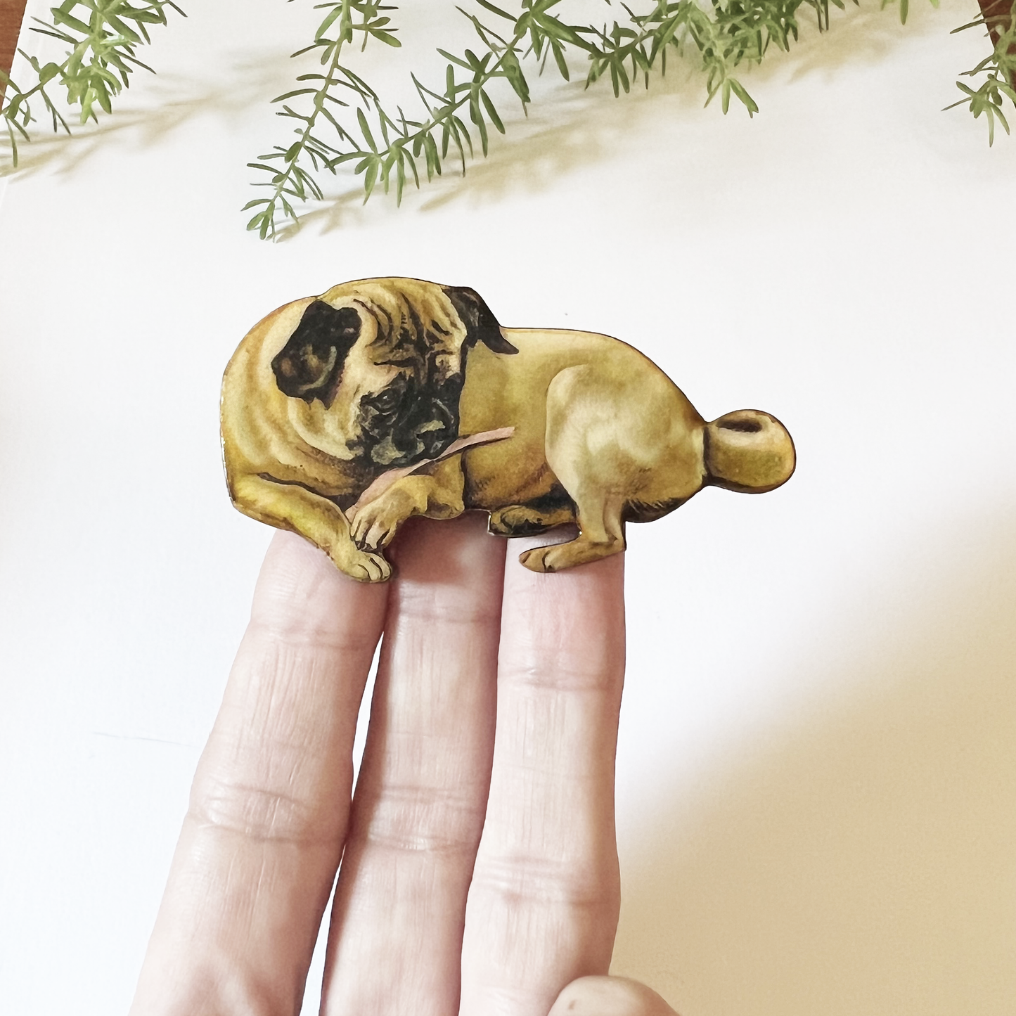 Pug collar pins or single Pug pin