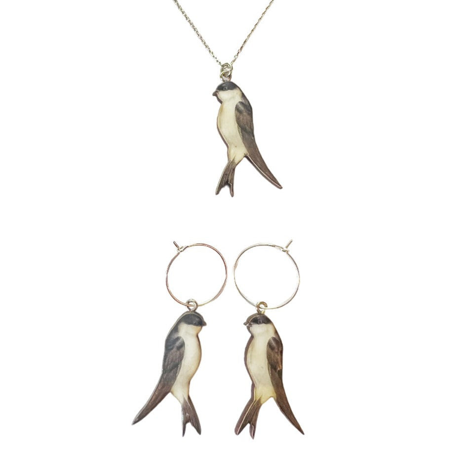 Swallow earrings OR Swallow necklace