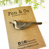 Pied Wagtail brooch