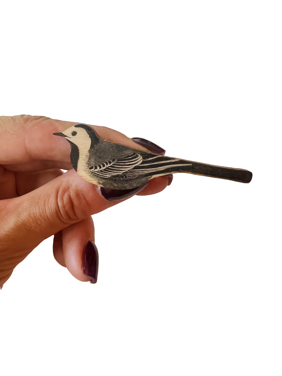 Pied Wagtail brooch