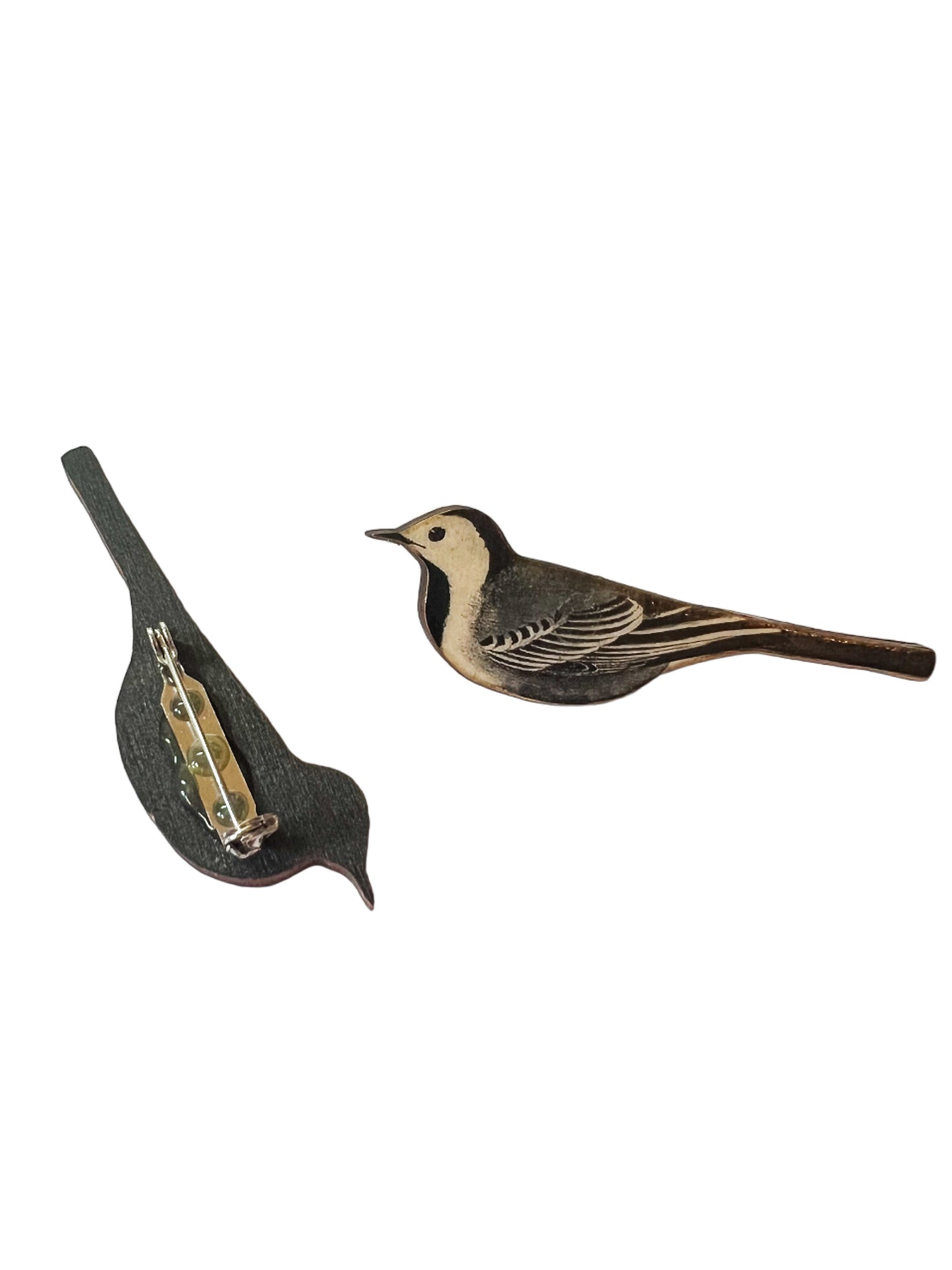 Pied Wagtail brooch