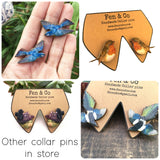 Grey Parrot collar pins - single or pair