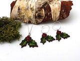 Poinsettia necklace and earrings
