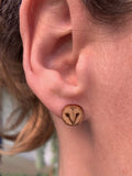 Barn owl stud earrings