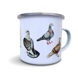 Enamel pigeon mug