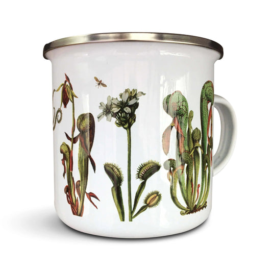 Carnivorous plant enamel mug