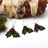 Holly earrings and necklace
